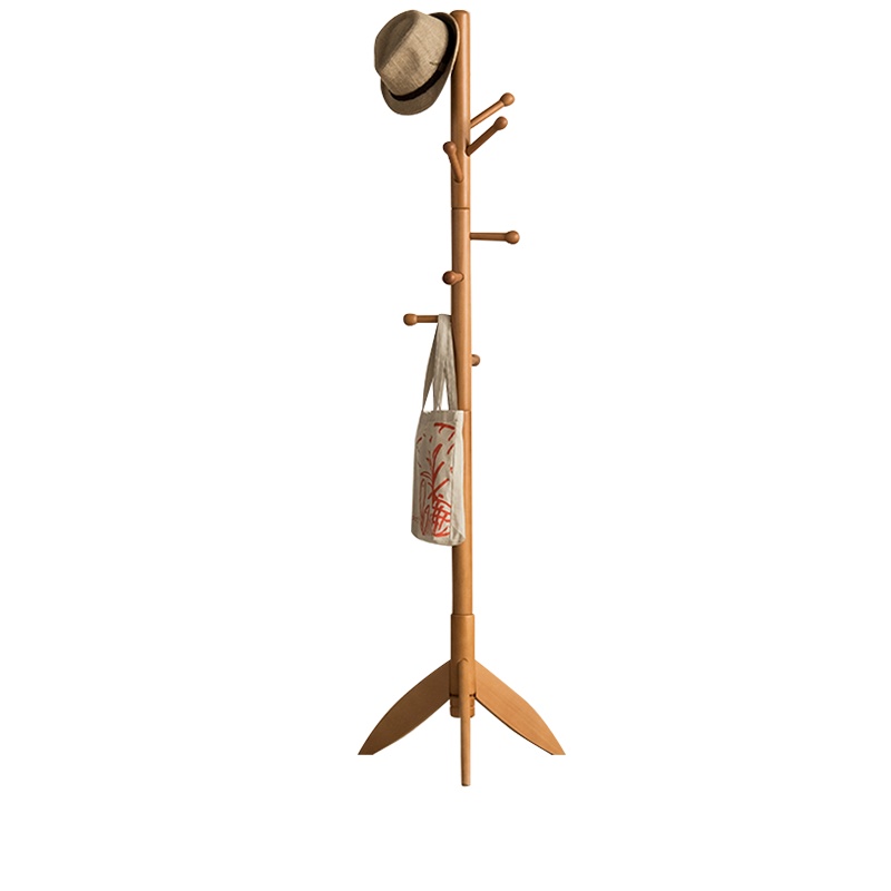 实木衣帽架 落地挂衣架家 用 卧室衣架