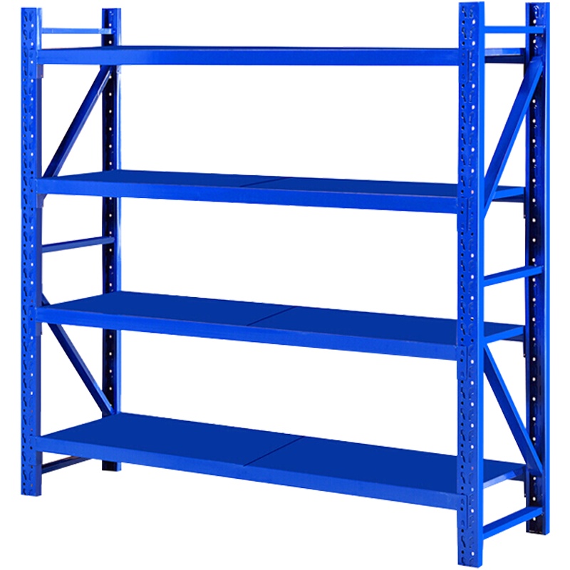 三圣 货架仓储超市货架家用置物架仓库展示架储物架重型蓝色2000*600*2000mm四层