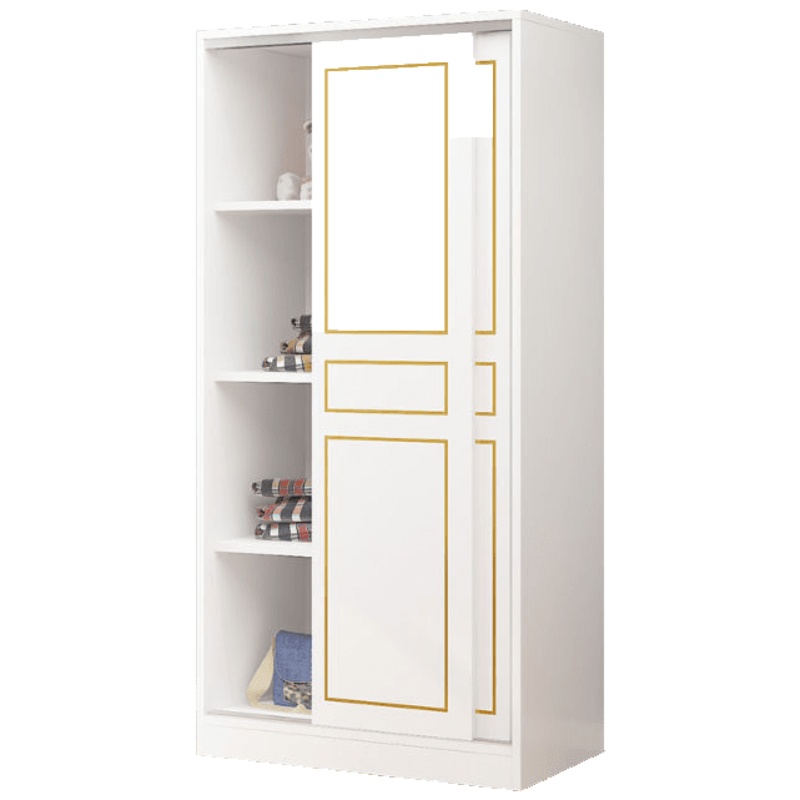 推拉衣柜家用卧室柜子实木板式宿舍衣柜小户型移衣橱定制安心抵