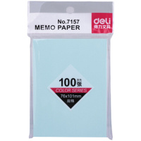 得力(deli)7157 彩色便利贴粘性便签纸 76*101mm 12本装 颜色随机
