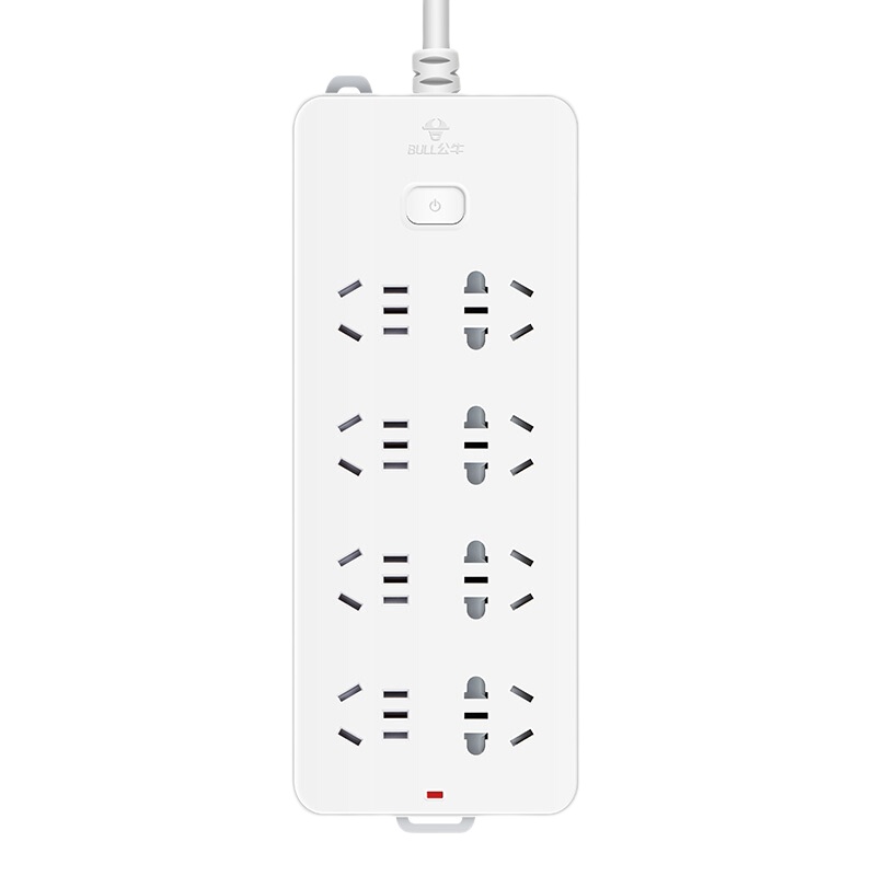 公牛 GN-217 带儿童保护门新国标插座 8位总控全长5米