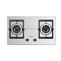 德兆不锈钢家用台式燃气灶双灶嵌入式双灶燃气灶单灶 液化气