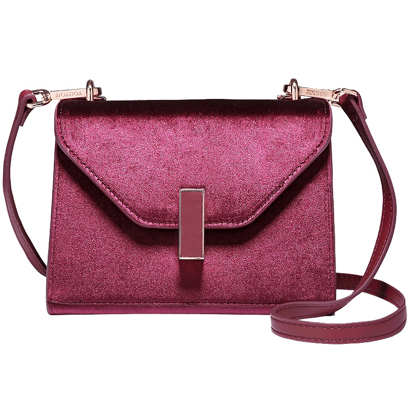 2019冬季潮款包包女韩版时尚天鹅绒链条小方包丝绒百搭单肩斜挎包