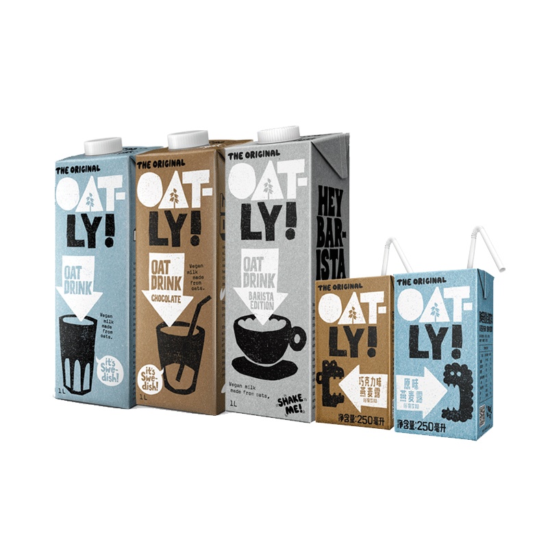 OATLY噢麦力 燕麦奶谷物饮料原味巧克力植物奶蛋白早餐奶 ins网红早餐奶自由组合 3*1L+2*250ml