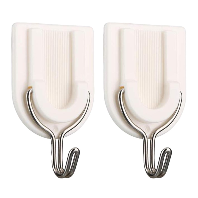 晨光(M&G)文具白色U型活动强力粘钩 免钉无痕挂钩 2只装