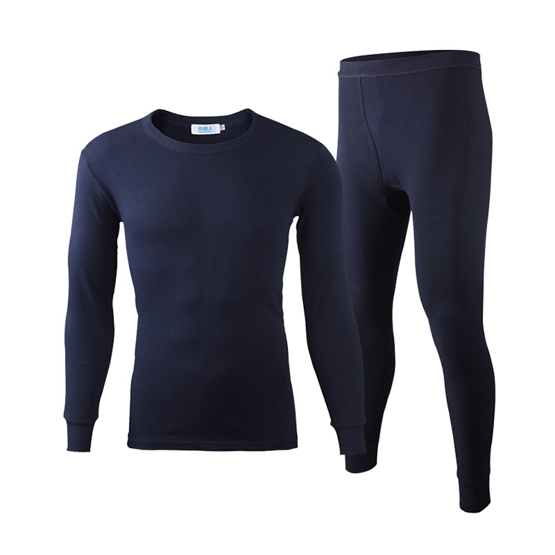 南极人保暖内衣男女士棉质加绒加厚情侣内衣圆领秋衣秋裤套装C6007