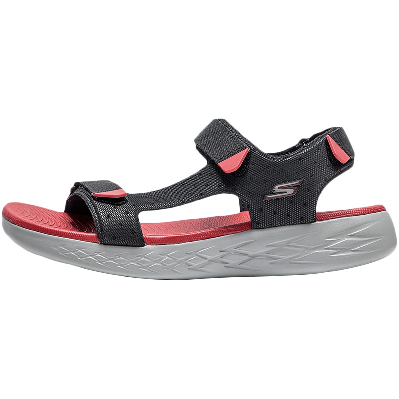 Skechers斯凯奇男鞋新款轻便休闲运动沙滩鞋魔术贴凉鞋55384