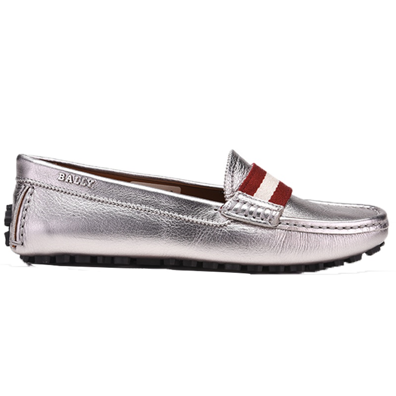BALLY/巴利 LADYES女士粒面皮革条纹织带驾驶鞋6217941