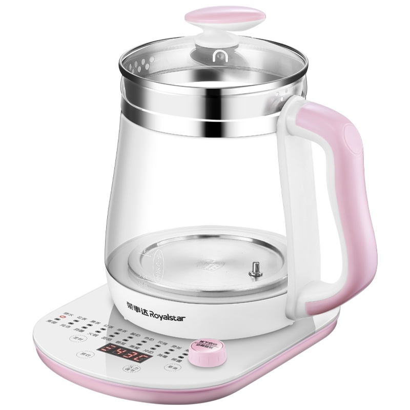 荣事达(Royalstar)养生壶1.8L YSH1860S旋钮控制全自动加厚玻璃电热烧水壶花茶壶黑茶