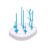 百爱 奶瓶沥水干燥架宝宝晾晒干燥架婴幼儿奶嘴水杯置物架PP材质防尘支架架子