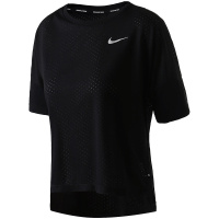 【自营】NIKE耐克女短袖T恤休闲宽松透气圆领运动T恤890994 L 890994-010黑+反射银