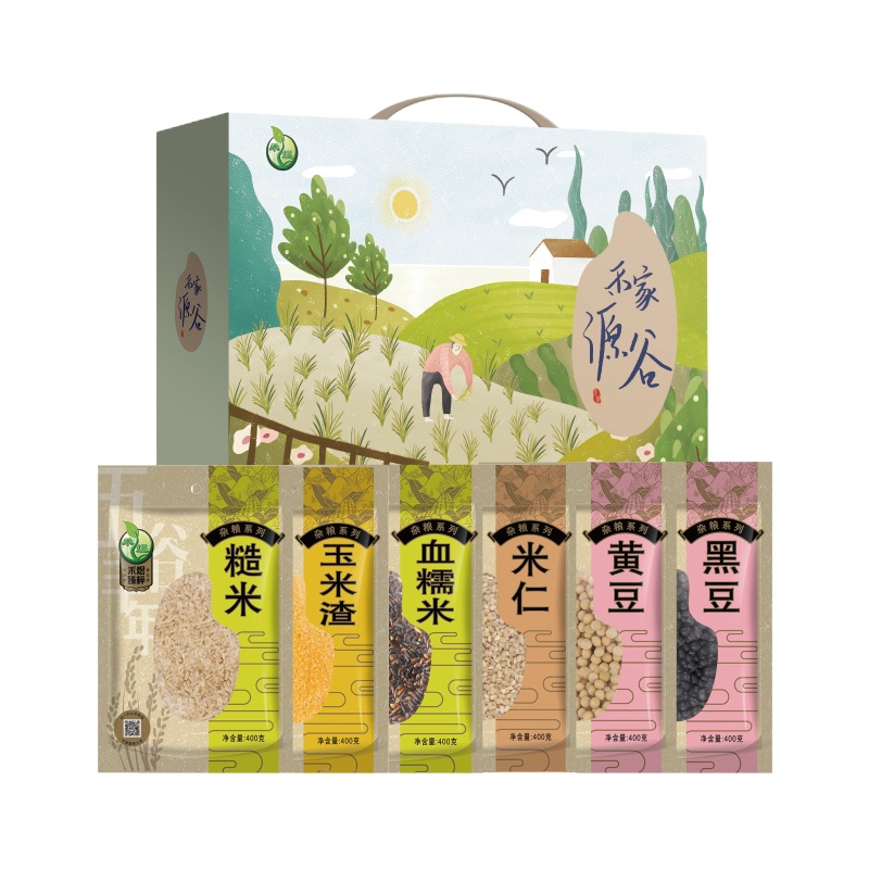 禾煜 禾家源谷2.4kg(玉米渣 糙米 米仁 黑豆 黄豆 血糯米)