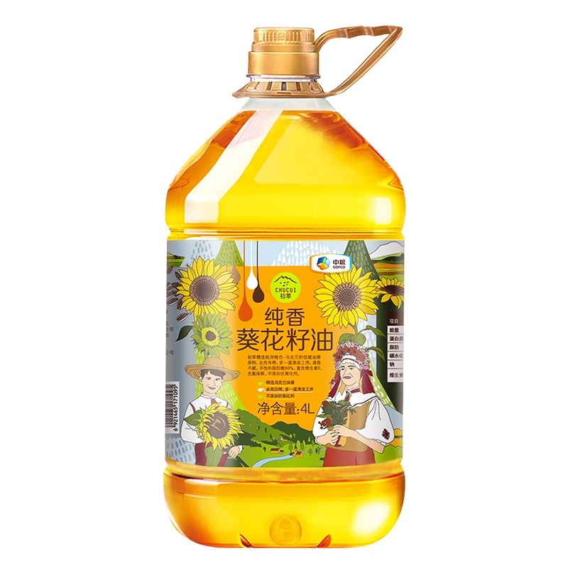 中粮初萃纯香葵花籽油4L 食用油