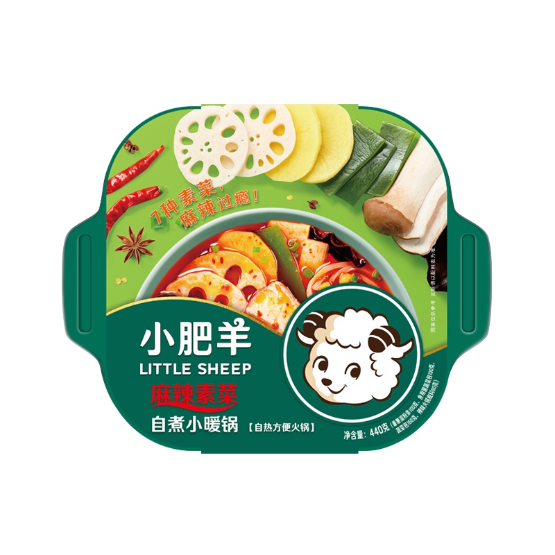 小肥羊自热小火锅麻辣素菜 懒人自嗨方便速食自煮自助即食440g