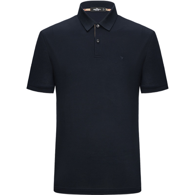 柒牌SEVEN男装POLO衫2020夏季男士纯色丝光棉短袖T恤