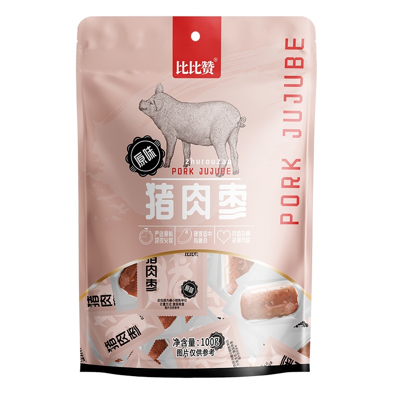 比比赞猪肉枣肉肠子弹肠馋嘴小零食小吃休闲食品台式烤小香肠即食