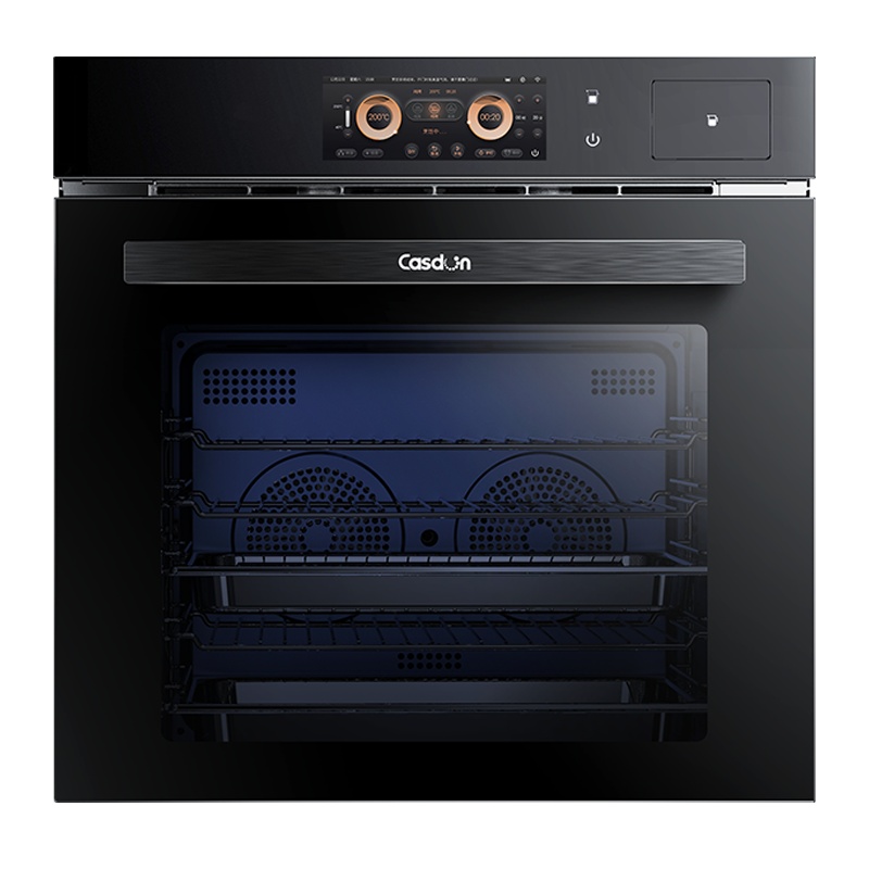 CASDON/凯度 SR80SA-ZT嵌入式电蒸箱 双热风彩屏触控高端家用陶瓷内胆80L大容量蒸烤箱一体机