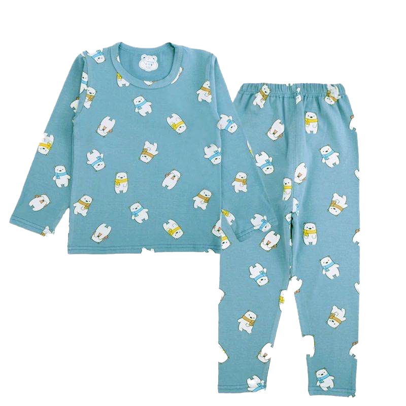 最喜家宝宝内衣套装男女儿童莱卡棉内衣婴儿贴身衣服家居服春秋冬卡通服