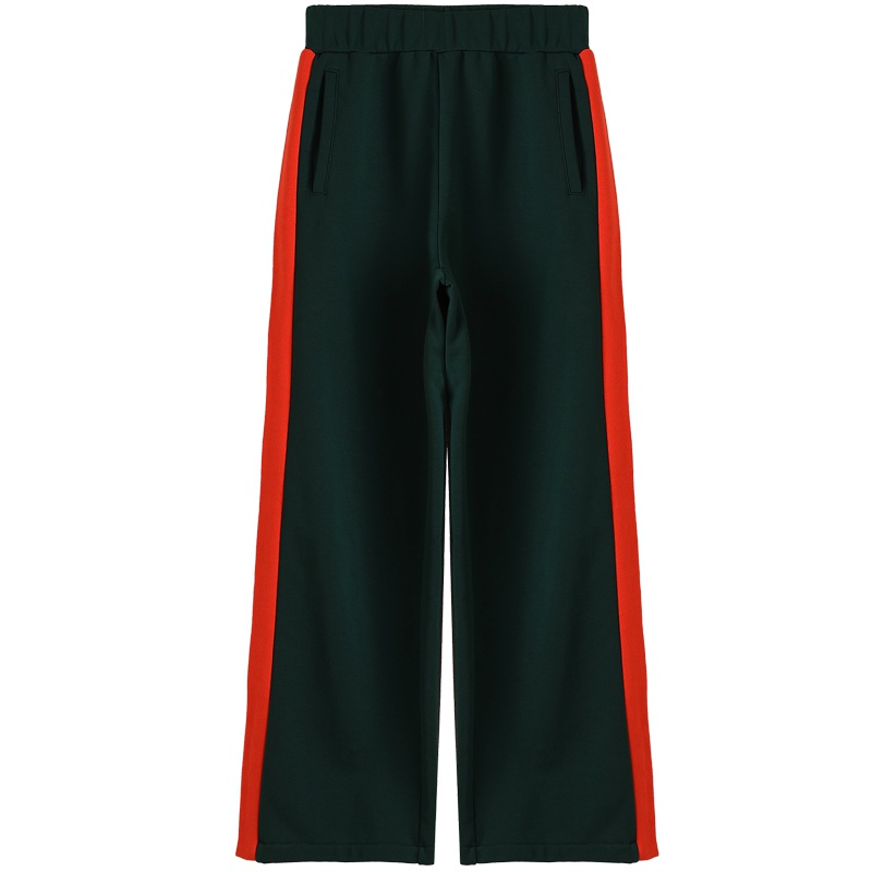 a02新款潮流撞色条纹拼接裤子女宽松阔腿裤休闲裤女D1T6D0561PN