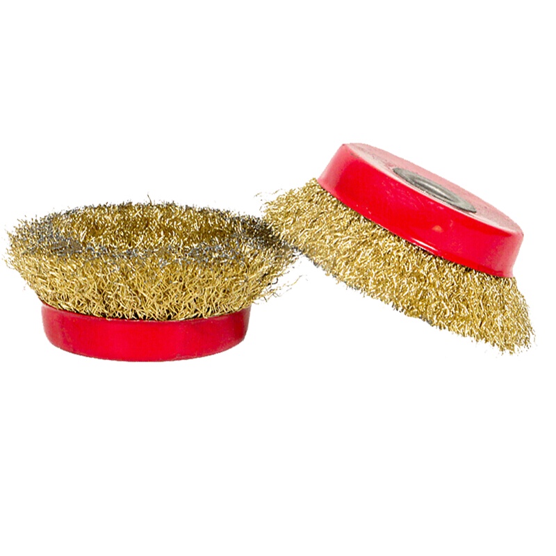 工霸(GONGBA)100型/125型 精品小红碗型钢丝轮钢丝刷 孔16mm(20个)