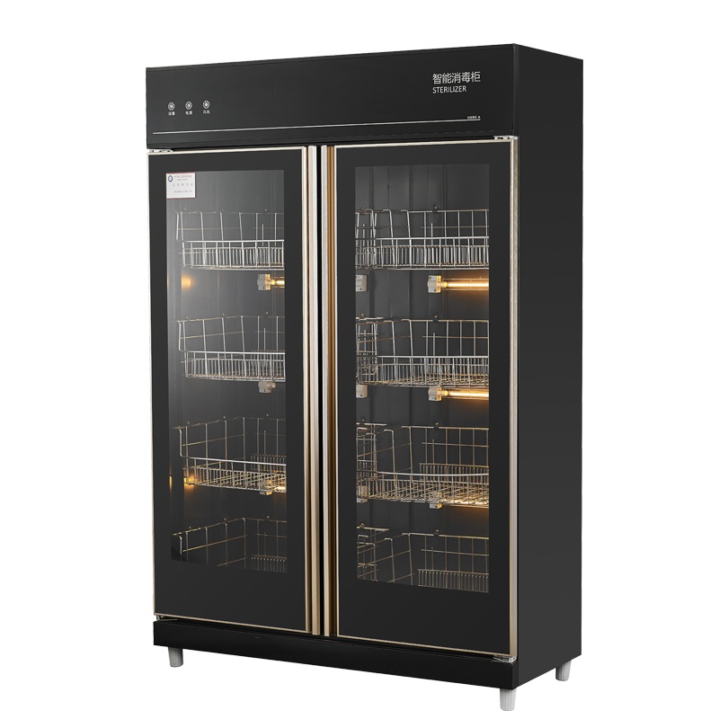 飞天鼠 商用中温消毒柜消毒碗柜厨房酒店饭堂 968型智能触屏光波黑金刚双门消毒柜