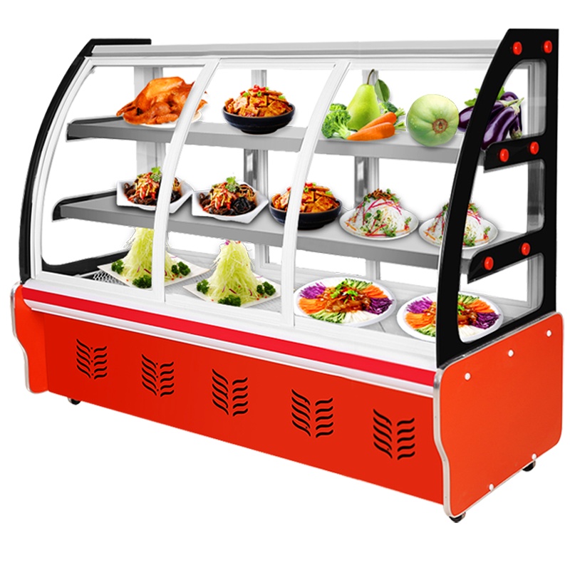 昌禾 商用展示柜冷藏 饭店凉菜点菜柜保鲜柜 卤菜熟食鸭脖柜 餐饮冷藏冰柜 烧烤点菜柜铜管 2.0米前后开门冷藏(铜管)