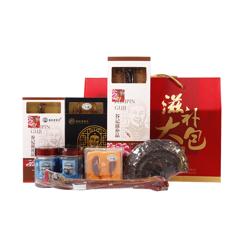 谷记老谷头(GUJI LAOGUTOU) 泡酒套餐礼盒 280g 男性滋补 内含人参整支鹿茸灵芝海马 自用送礼 滋补保健