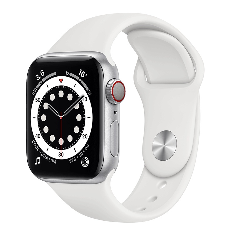 Apple Watch Series6 44毫米(GPS款 银色铝金属表壳 白色运动型表带)