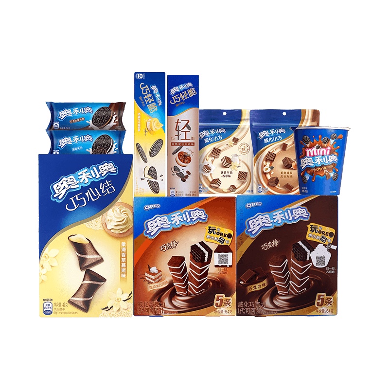 奥利奥夹心饼干混合组合装大礼包办公室休闲零食共10盒
