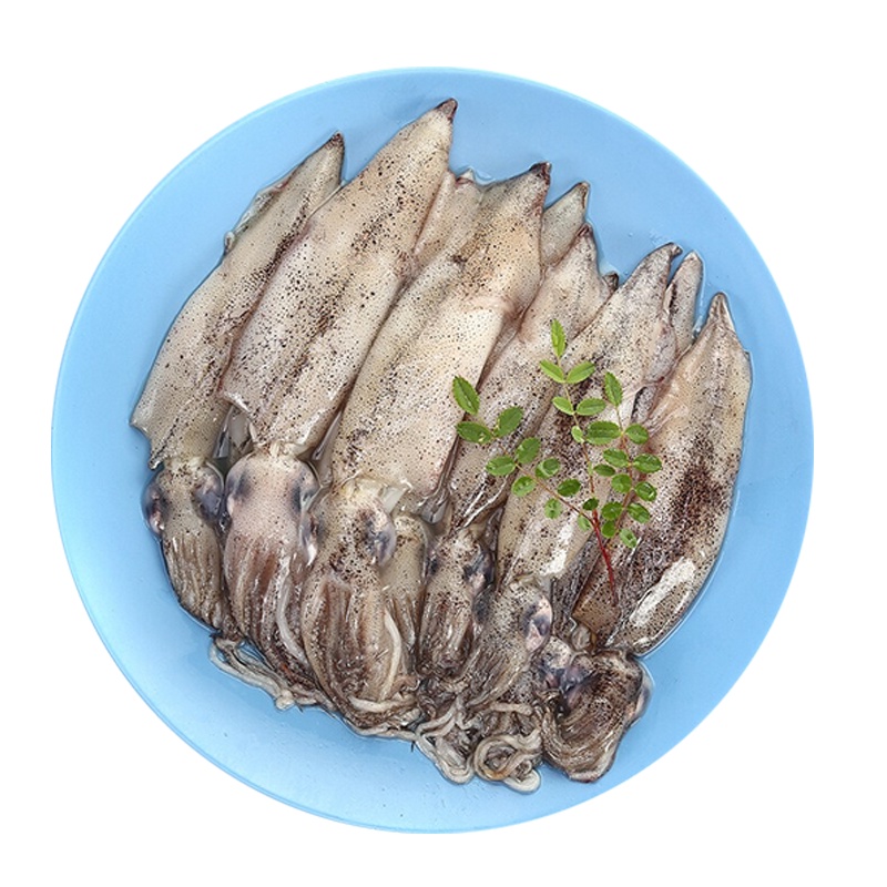 禧美海产 国产冷冻原味鱿鱼400g