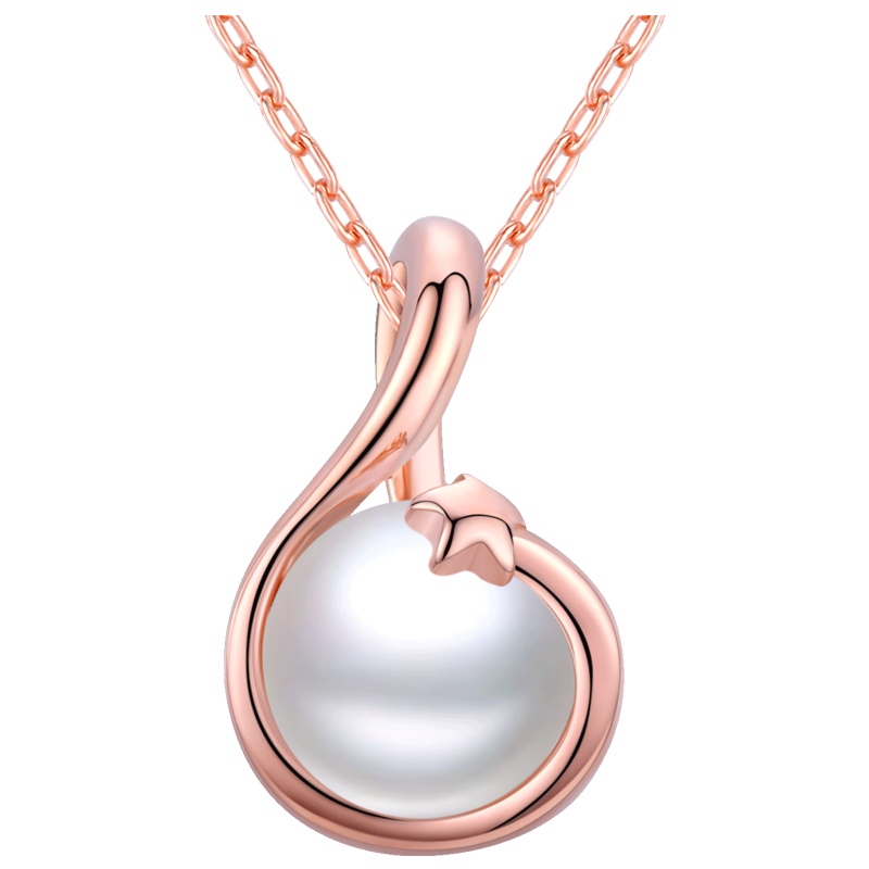 佰色传情珍珠项链女款时尚银925项链中老年吊坠银饰妈妈礼物