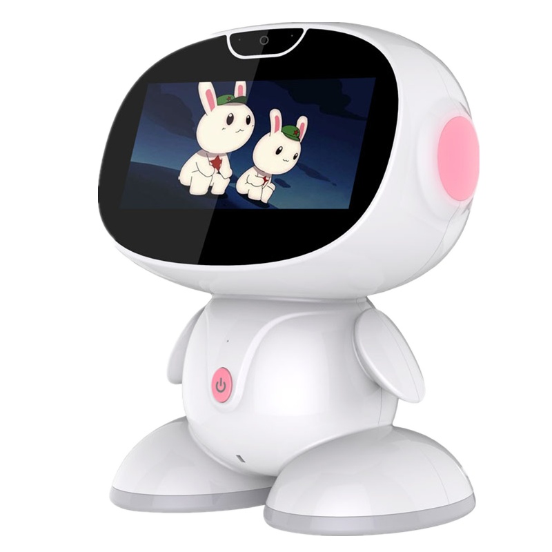 儿童智能早教学习机器人对话触屏wifi视频机幼儿点读机多功能玩具粉色