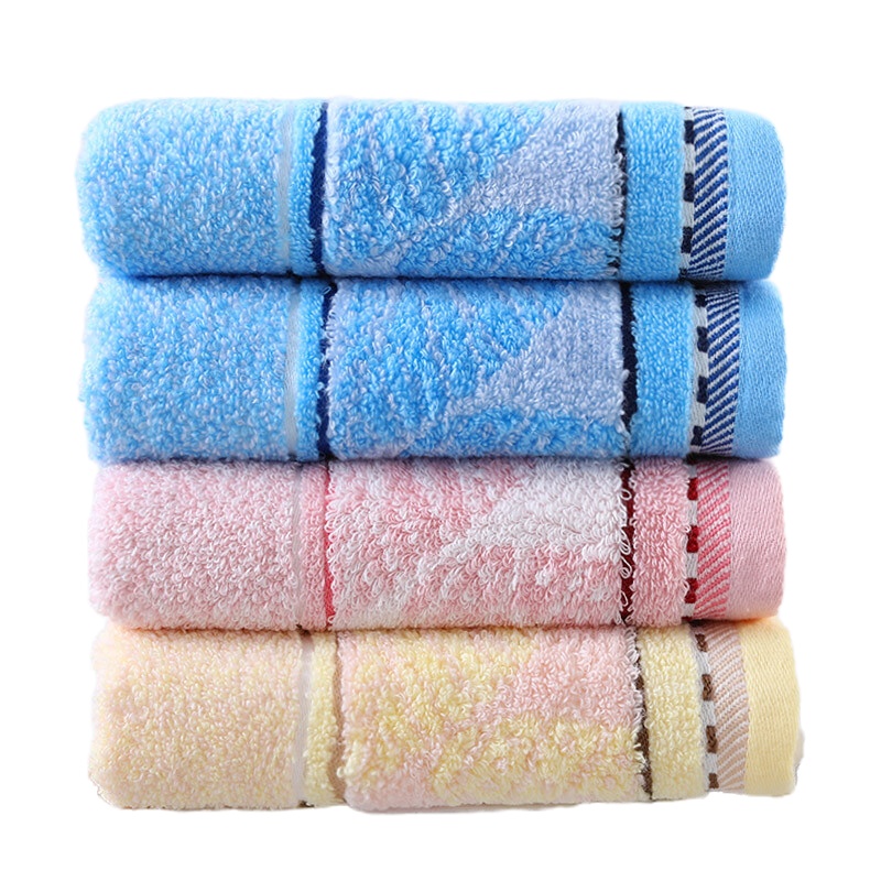 金号毛巾家纺 4条装 柔软吸水纯棉洗脸毛巾70 34cm 混色