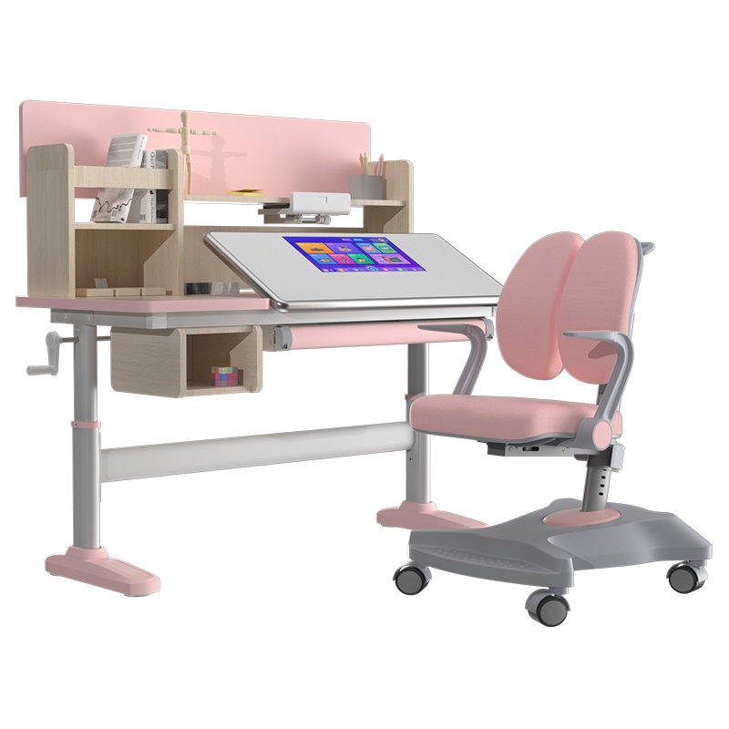 状元豆智趣版学习桌小学生智能书桌可升降桌子男女家教辅导平板课桌椅套装