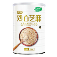 十月稻田 熟白芝麻(无添加 低温炒制熟 免洗 干吃 香醇饱满 五谷杂粮 代餐 量贩装)500g