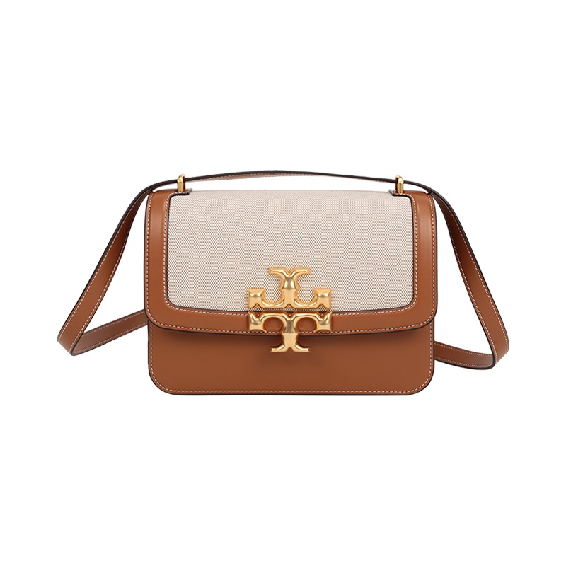 托里·伯奇 TORY BURCH 奢侈品 TB女包 ELEANOR系列 织物配皮手提单肩斜挎包79489