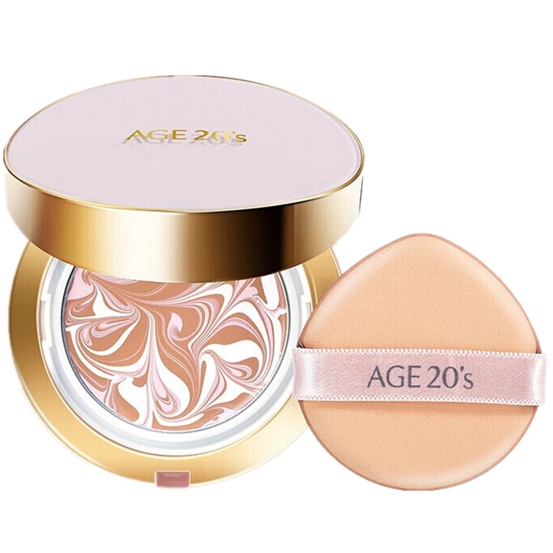 AGE20'S韩国爱敬气垫BB霜粉底霜 粉底/遮瑕滋养保湿持久水润提亮肤色隐形毛孔持久不脱妆12.5g*2 白盒13#