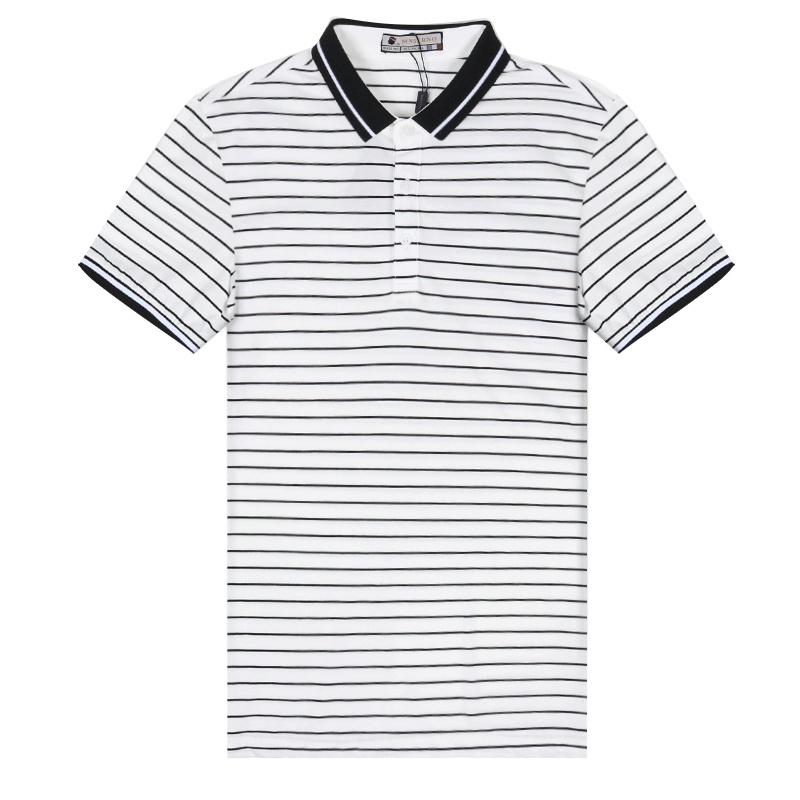 男士polo衫长袖休闲上衣青年长袖条纹翻领修身保罗衫T恤打底衫潮