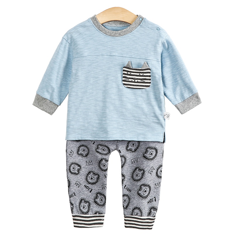 卡伴(Curbblan)童装婴童纯棉长袖套装休闲百搭适合0-3岁幼童