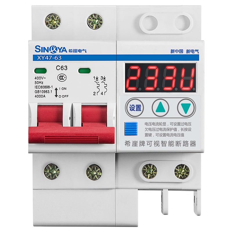 希崖小型断路器空气开关限流过压防雷短路保护器电闸总开家用63A