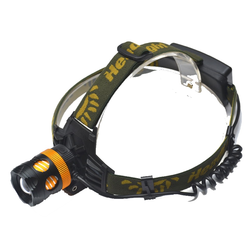 自行车灯强光头灯充电头戴led钓鱼头灯感应头灯黄光多功能野外登山