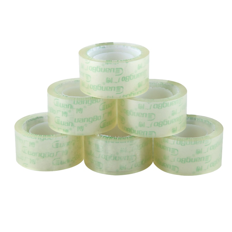 广博TM-3 透明胶带 24mm*20y 6卷/筒 2筒装 粘性好办公学生学习小胶带