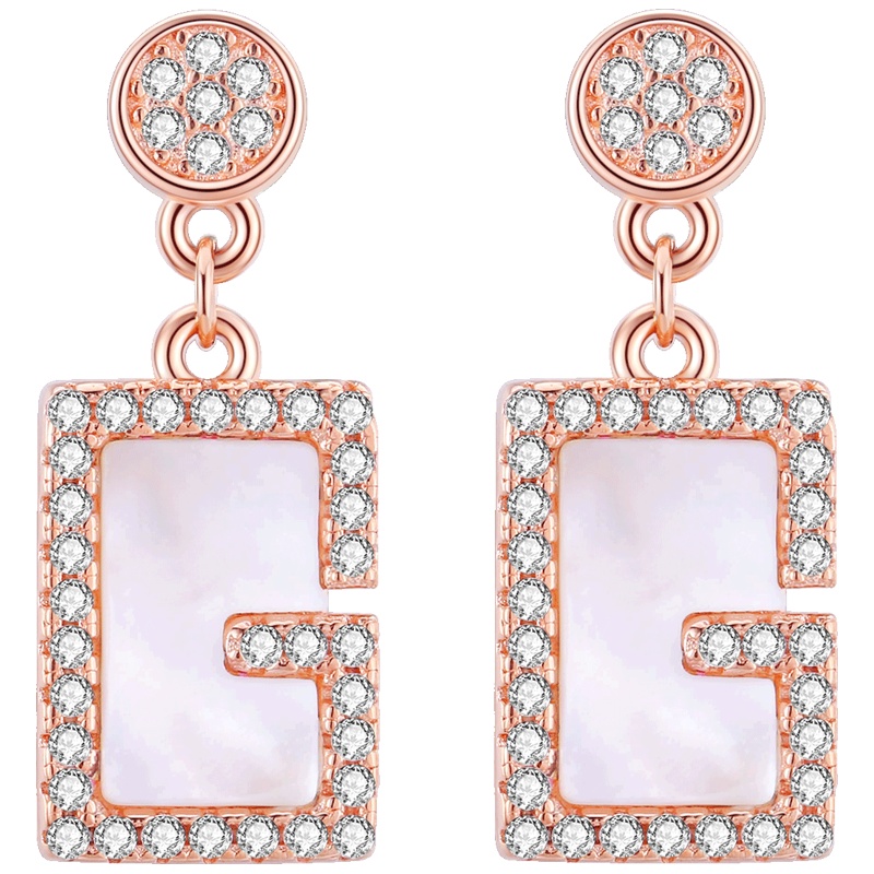 佰色传情BRIR耳环2020新款潮气质时尚贝壳纯银耳钉耳饰女