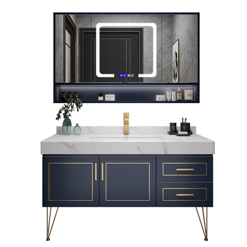 智能大理石浴室柜组合定做洗脸盆柜组合洗手盆柜组合卫生间洗漱台