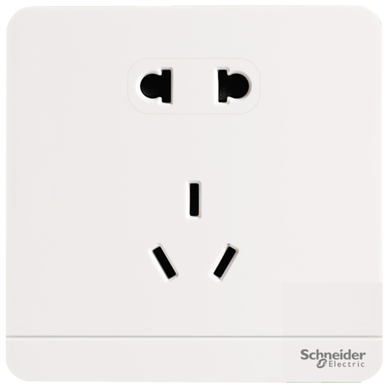 施耐德电气（Schneider Electric） 绎尚镜瓷白 开关插座面板 86型面板家用墙壁式