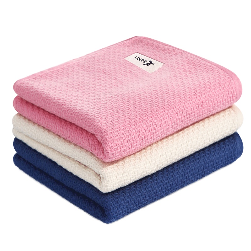 三利 精梳棉纱布网织方巾3条装  AB版潮款 混色组合 单条均独立包装 网织方巾3条装