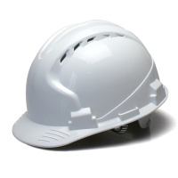 安全帽白色款带透气孔 ABS 防砸抗冲击