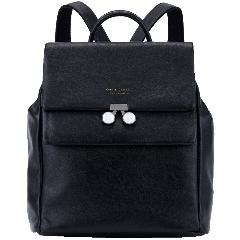 欧米OMI双肩包女2019新款简约韩版潮背包学生小清新书包旅行包