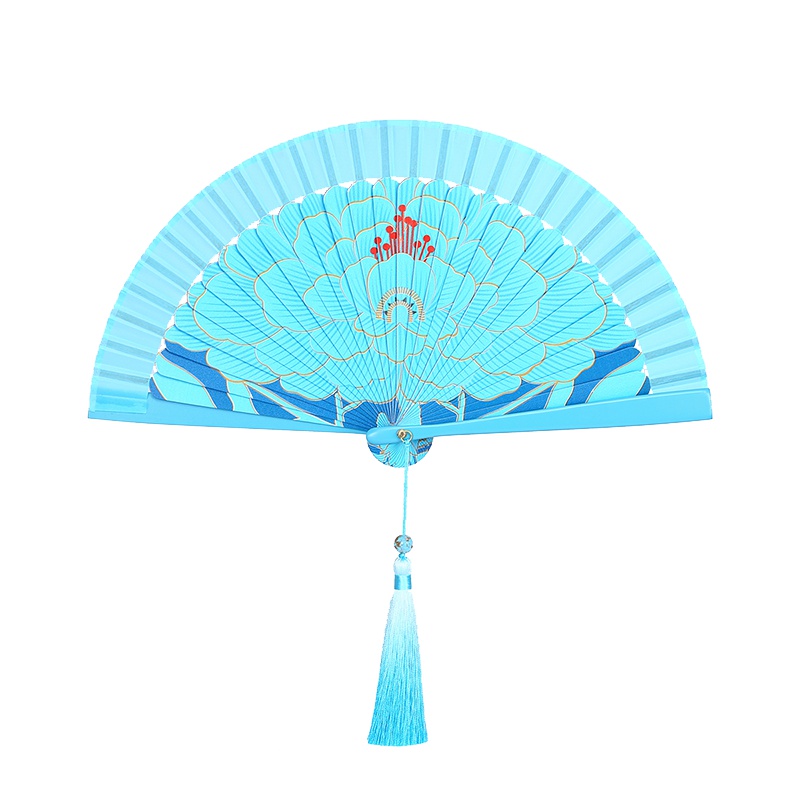 故宫—风吹仙袂,犹似霓裳羽衣舞-中国古风点翠汉服女折扇