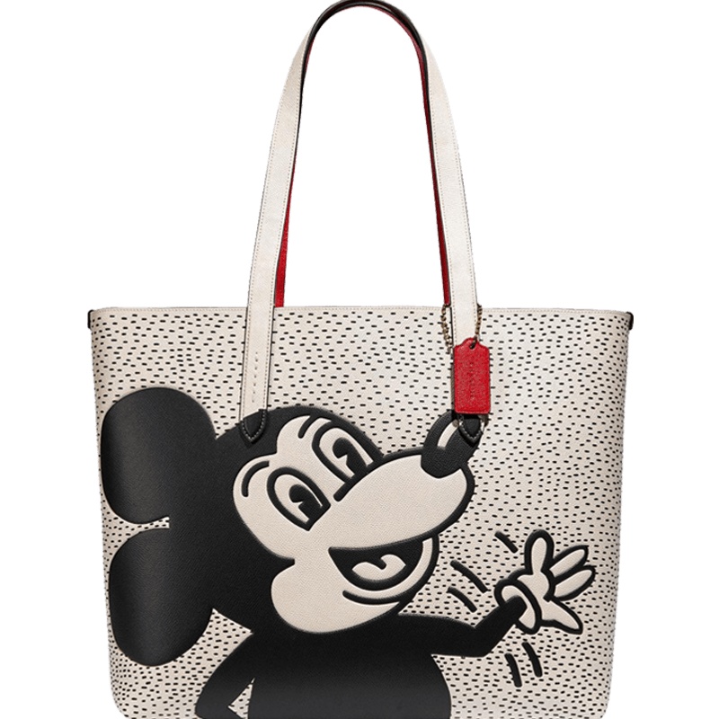 预售 COACH\蔻驰 Micky 购物袋 托特包 单肩包 米奇十字纹皮c0895
